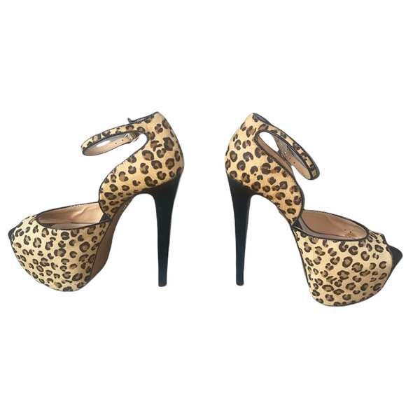 BETSEY JOHNSON Leanah Leopard Platform Pump heels size 6 - Picture 9 of 13